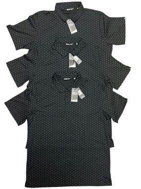 TravisMathew Polo Bundle (3) Size 3XL Oceanside Geo Black/Aegean Blue
